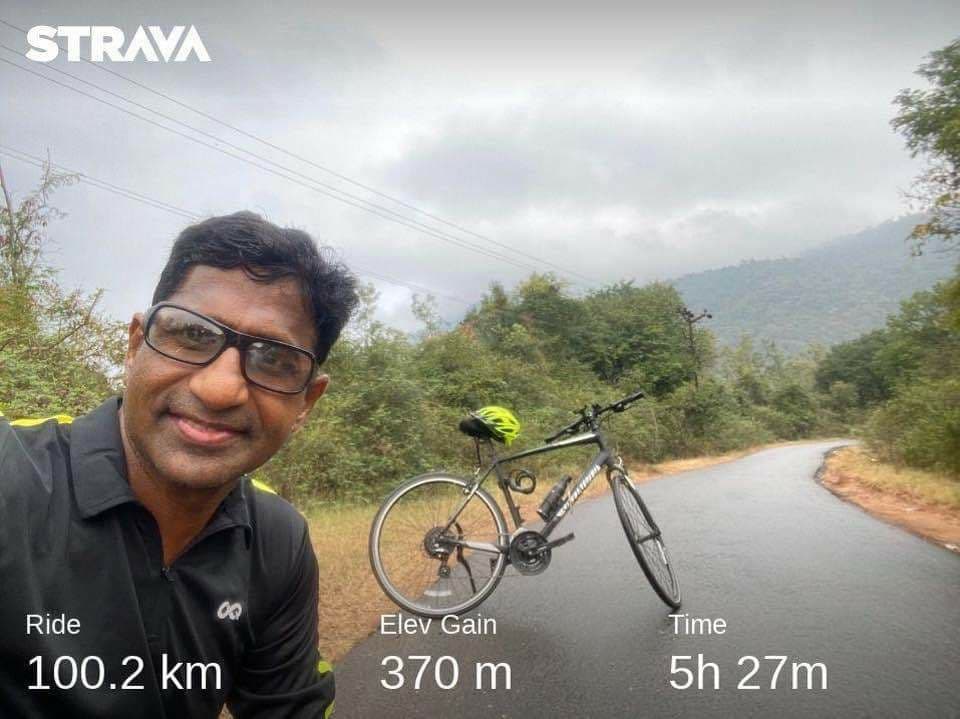 2021.02.25-Dr-SR-Sundarrajan-Achieved-100km-Cycling-Ride-in-5Hr-27Min-@-Western-Ghats.